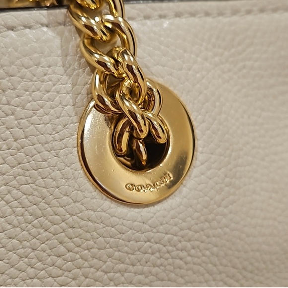 Coach white leather bag - Picture 3 of 12